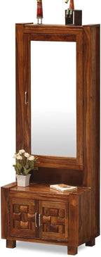 Mamon Wood Decor Solid Wood Dressing Table – Honey Oak Finish