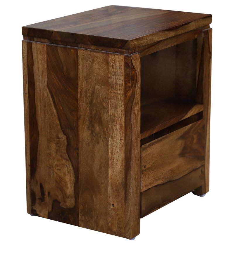 Mamon Wood Decor Sheesham Wood Bedside Table – Design 14