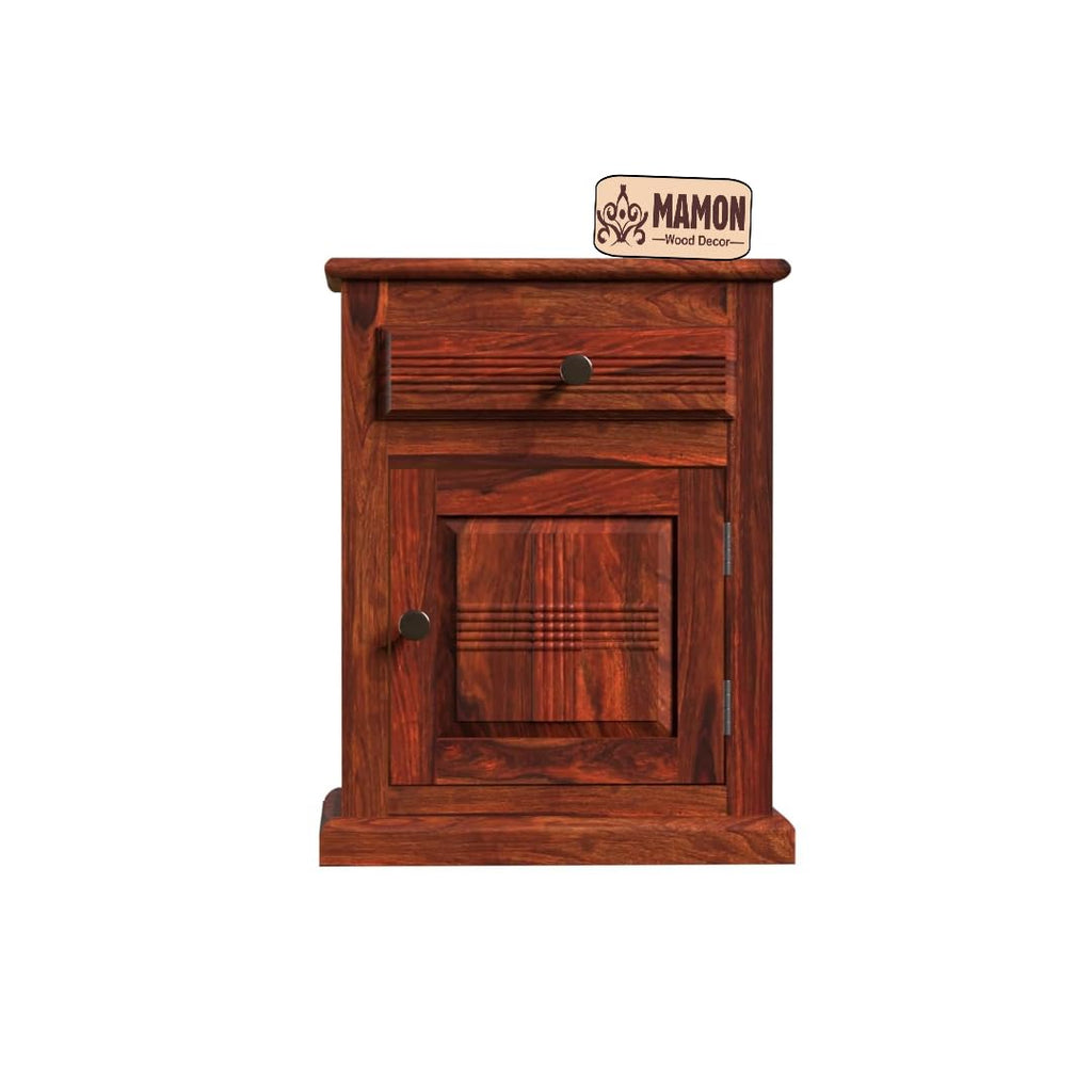 Mamon Wood Decor Sheesham Wood Bedside Table – Design 11