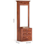 Mamon Wood Decor Solid Wood Dressing Table with Mirror and Storage