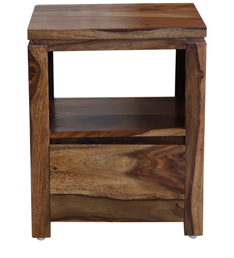 Mamon Wood Decor Sheesham Wood Bedside Table – Design 14