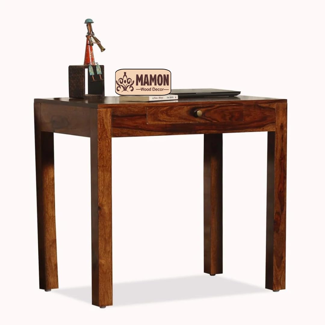 Mamon Wood Decor Solid Sheesham Wood Study Table with Drawer