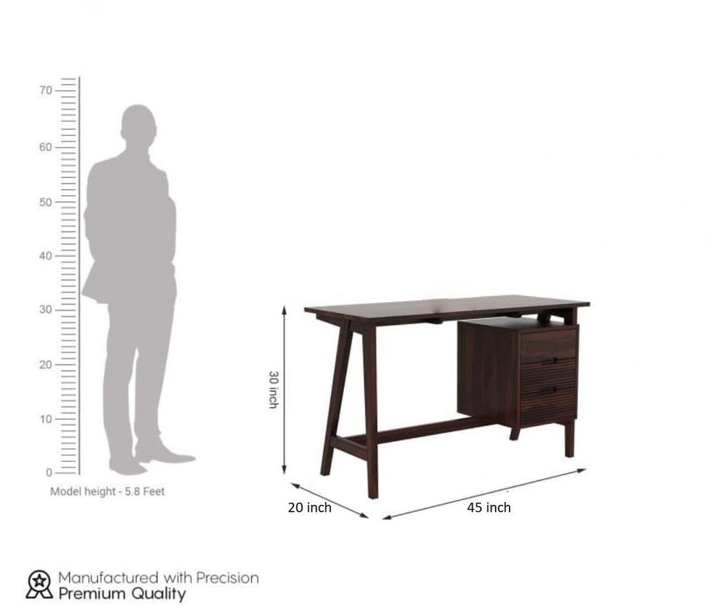 Walnut | Ambica Woodmart Sheesham wood study table, walnut, photo 9