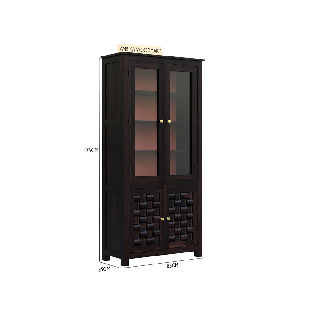 Ambica Woodmart Sheesham wood wardrobe in dark walnut finish, photo 2
