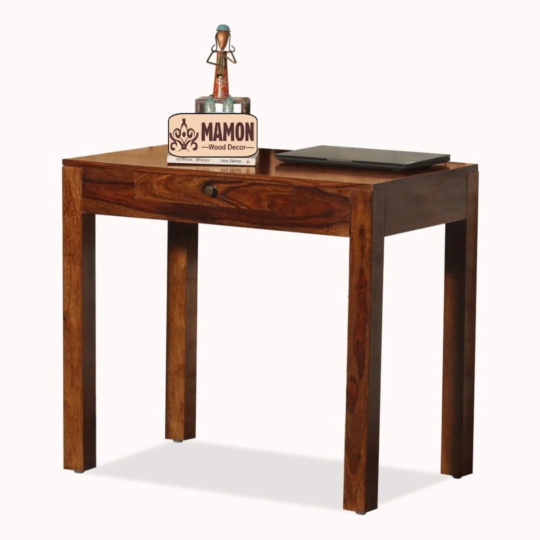 Mamon Wood Decor Solid Sheesham Wood Study Table with Drawer