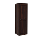 Mamon Wood Decor Single Door Wardrobe with 5 open shelves – Adam - Walnut