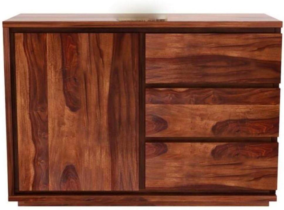 Ambica Woodmart Sheesham wood chest of drawers in honey finish, photo 3