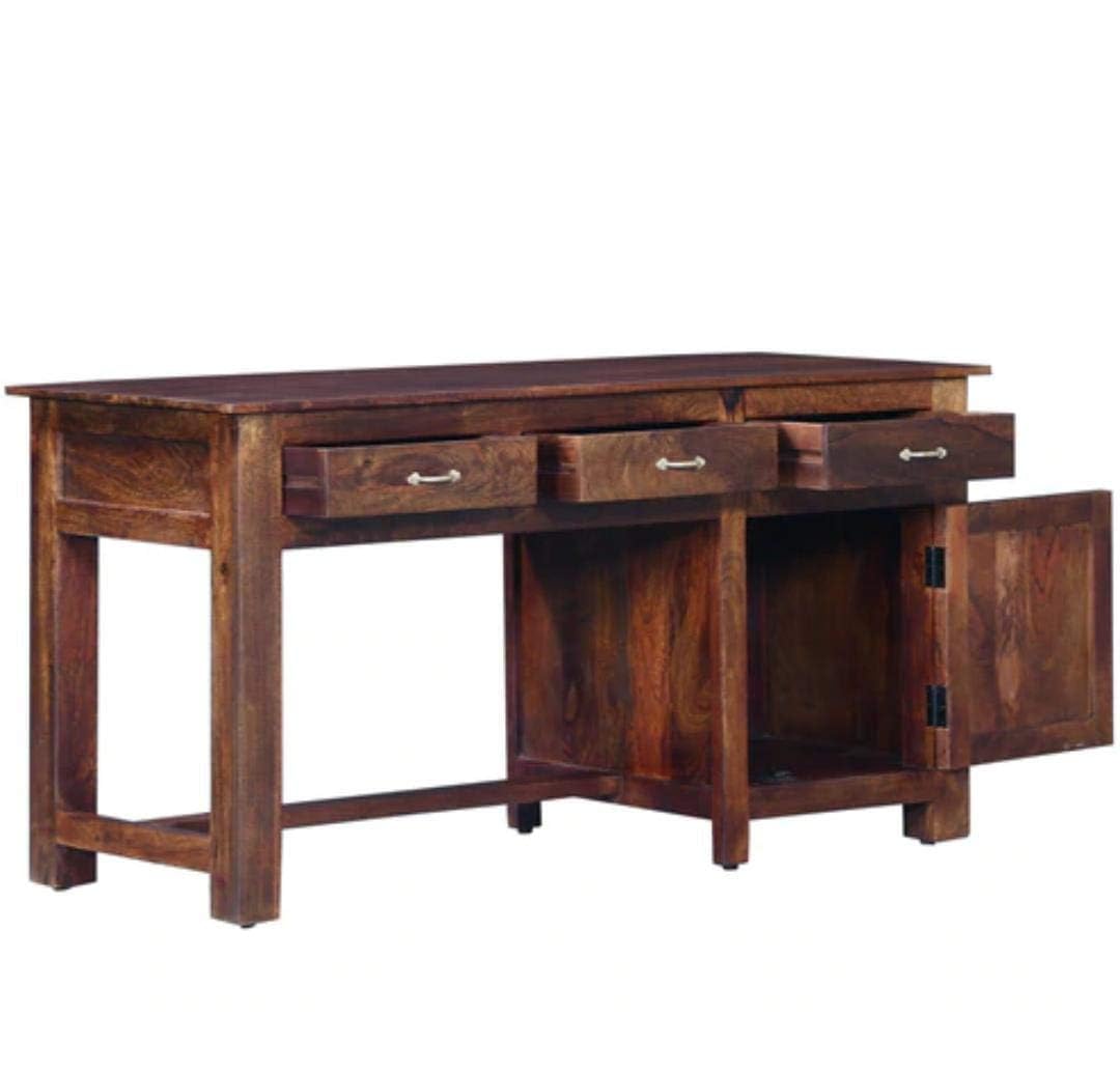 Ambica Woodmart Sheesham wood study table in natural finish, photo 2