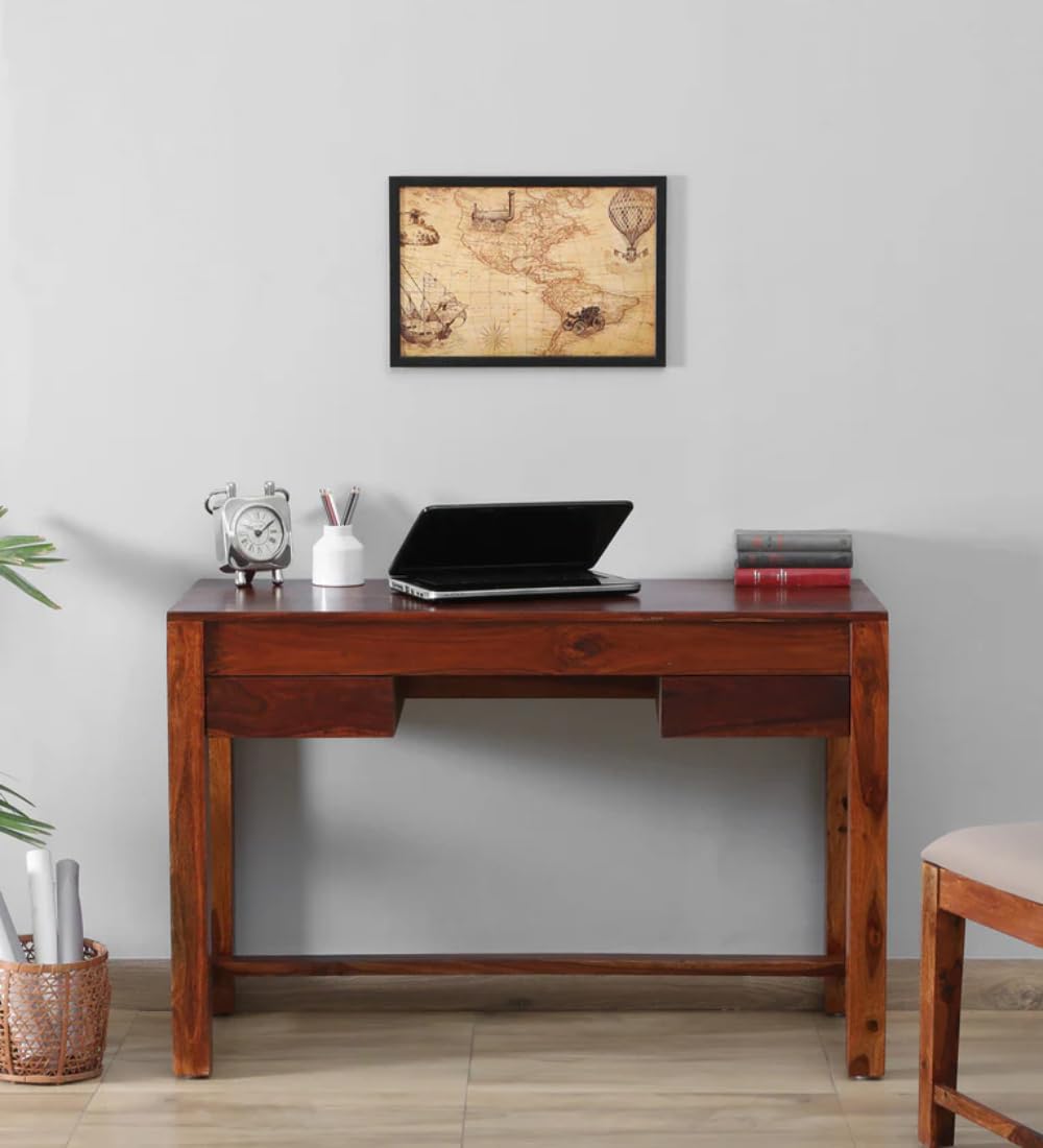 Natural | Ambica Woodmart Sheesham wood study table, natural, photo 1