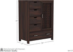 Dark Walnut | Ambica Woodmart Sheesham wood chest of drawers, dark walnut, photo 7