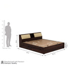 Dark Walnut | Ambica Woodmart Sheesham wood bed, dark walnut, photo 10