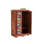 Mamon Wood Decor 2 Door Wardrobe with 2 shelves & hanging space – Ryan - Honey