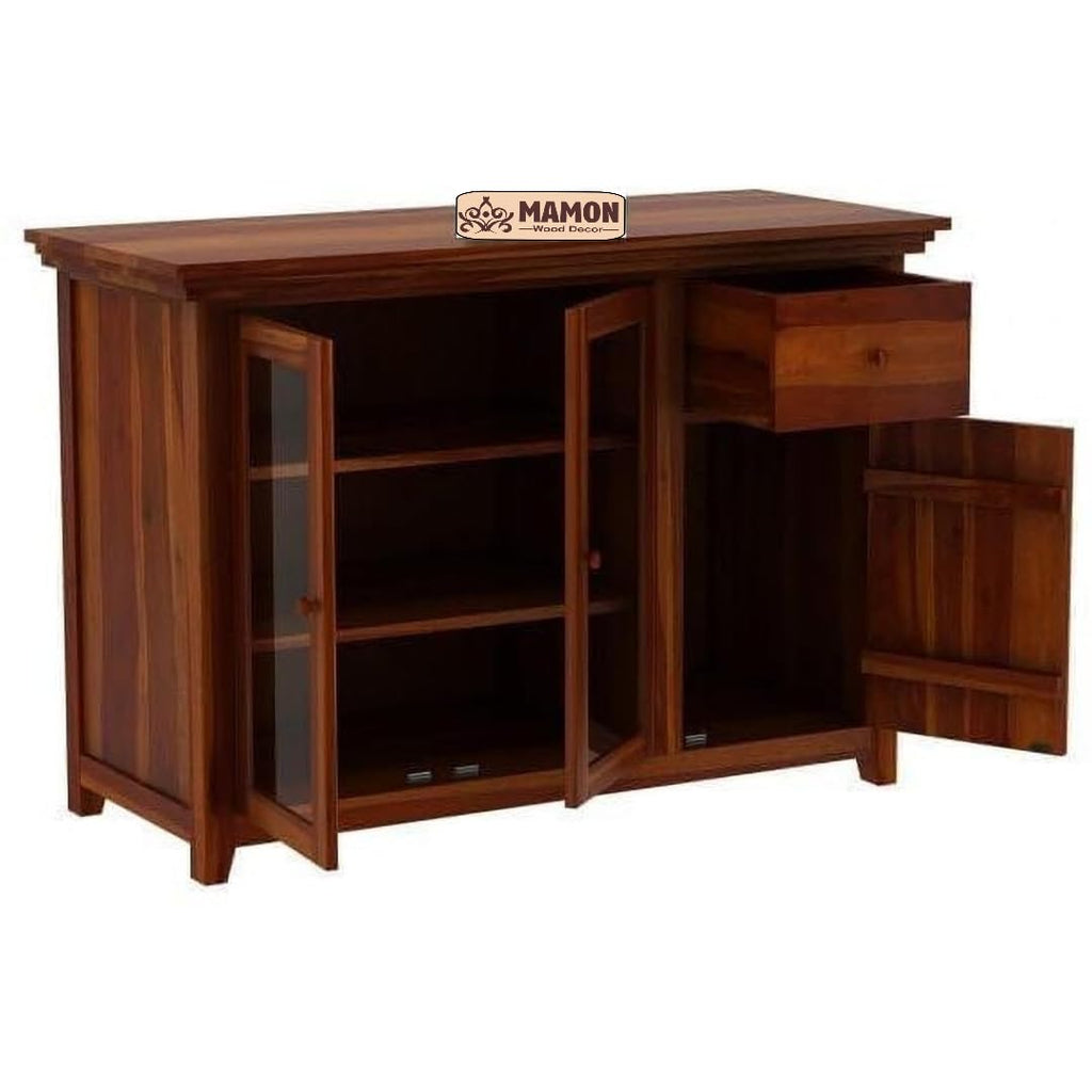 Mamon Wood Decor Sheesham Wood Sideboard – Brown Cherry