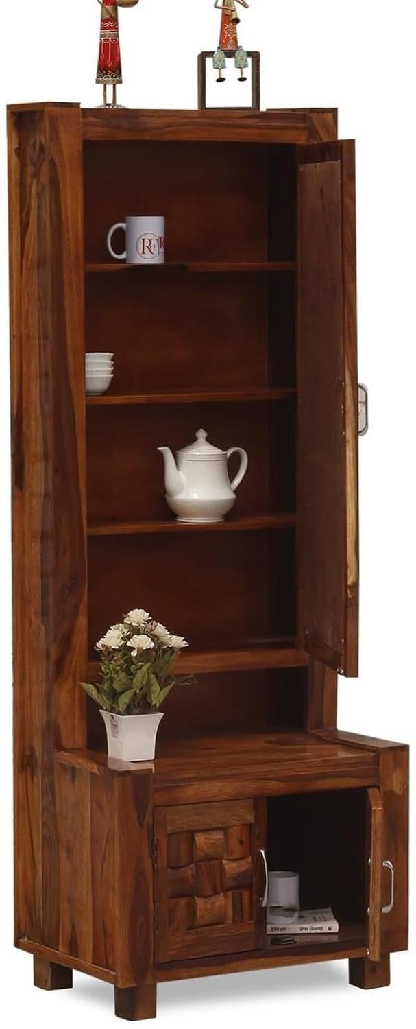 Mamon Wood Decor Solid Wood Dressing Table – Honey Oak Finish