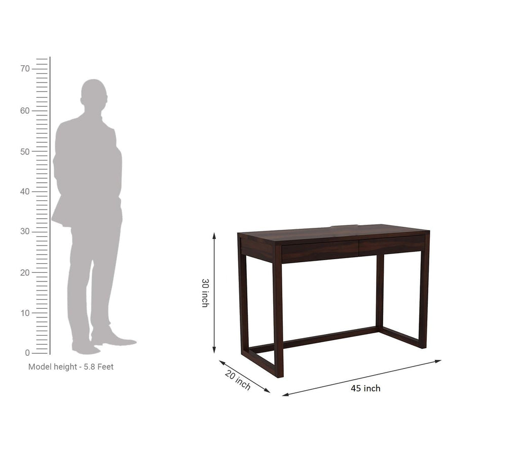 Walnut | Ambica Woodmart Sheesham wood study table, walnut, photo 9