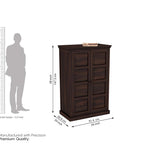 Mamon Wood Decor 2 Door Wardrobe with 2 shelves & hanging space – Ford - Walnut