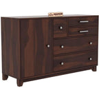 Mamon Wood Decor Sheesham Wood Cupboard, 4 Drawer Wardrobe, Almirah