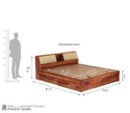 Natural | Ambica Woodmart Sheesham wood bed, natural, photo 26