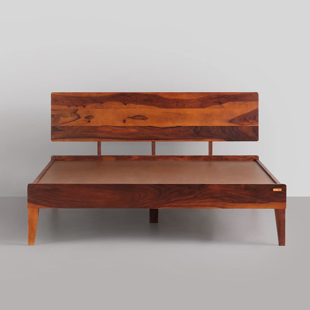 Ambica Woodmart Sheesham wood bed in brown finish, photo 7