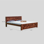 Mamon Wood Decor Sheesham Wood King Size Bed Without Storage Solid