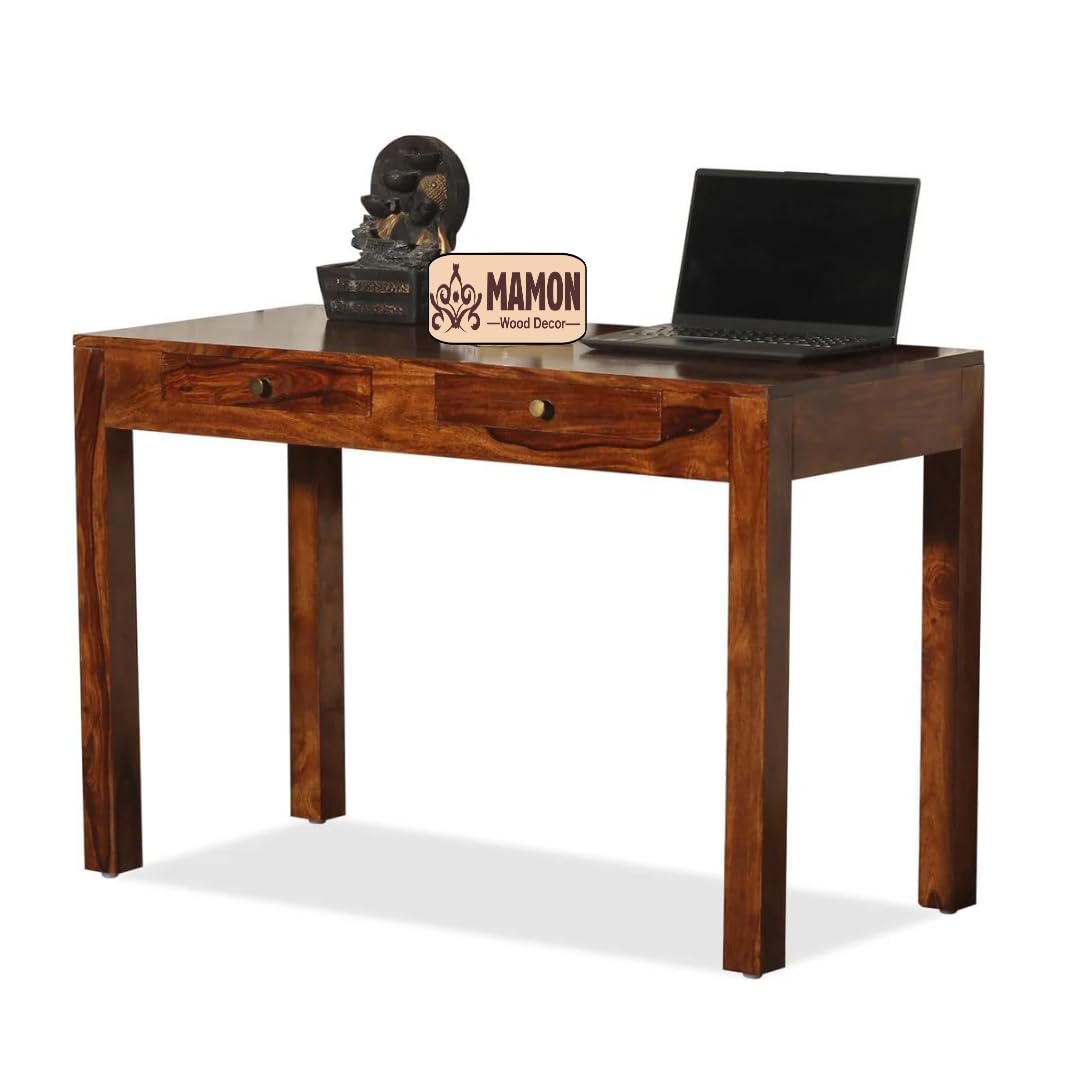 Mamon Wood Decor Solid Sheesham Wood Study Table with Drawer