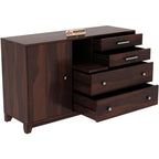 Mamon Wood Decor Sheesham Wood Cupboard, 4 Drawer Wardrobe, Almirah