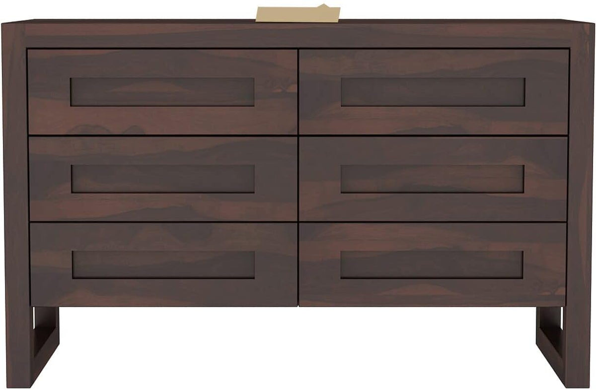 Ambica Woodmart Sheesham wood chest of drawers in dark walnut finish, photo 5