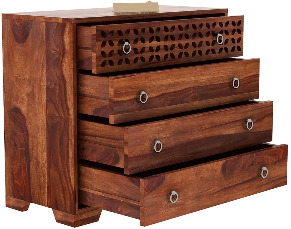 Ambica Woodmart Sheesham Wood Chest of Drawers with 4 Drawers