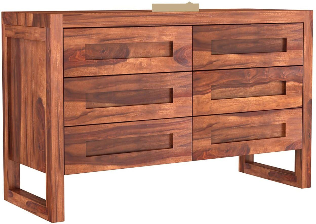 Ambica Woodmart Sheesham wood chest of drawers in teak finish, photo 5