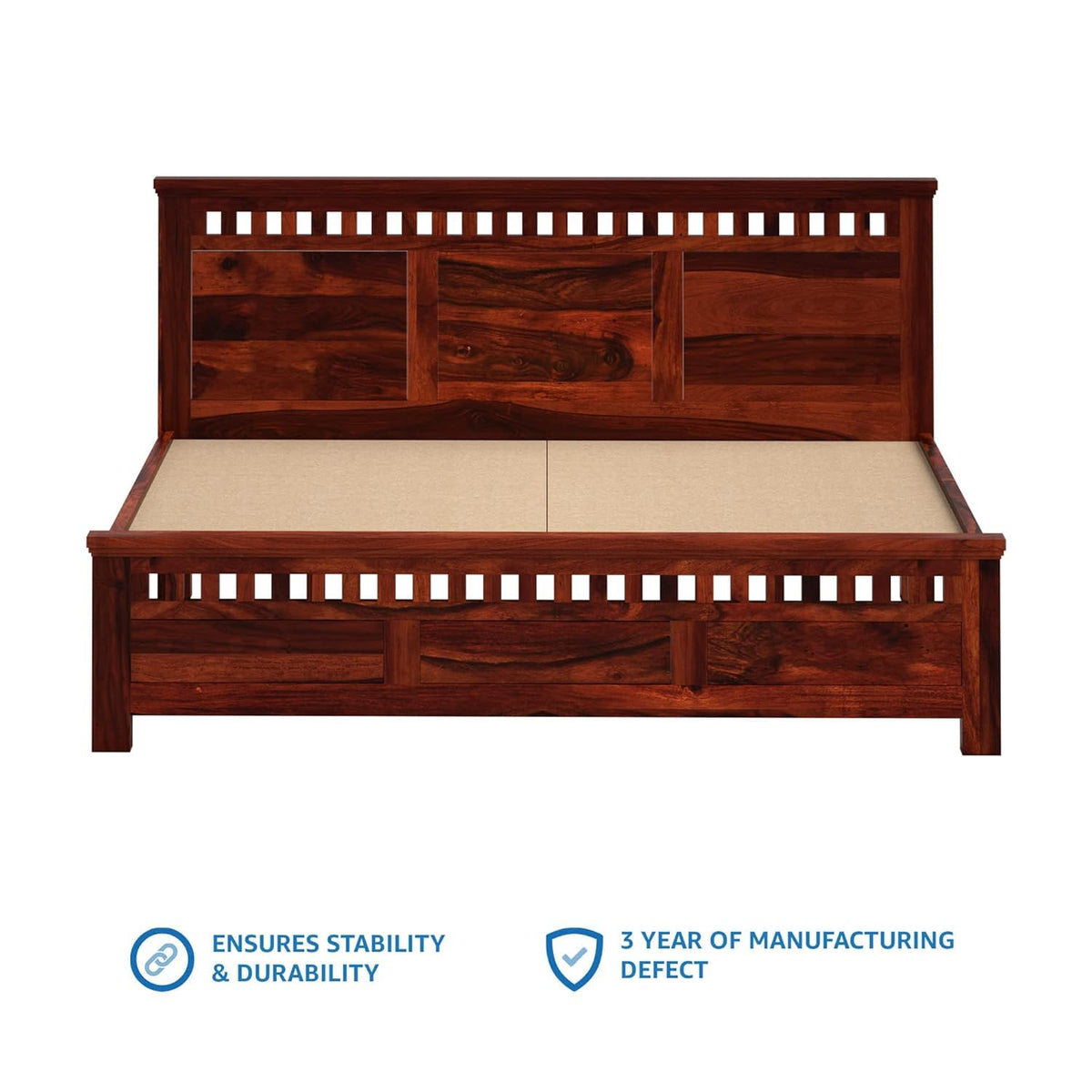 Honey | Ambica Woodmart Sheesham wood bed, honey, photo 5