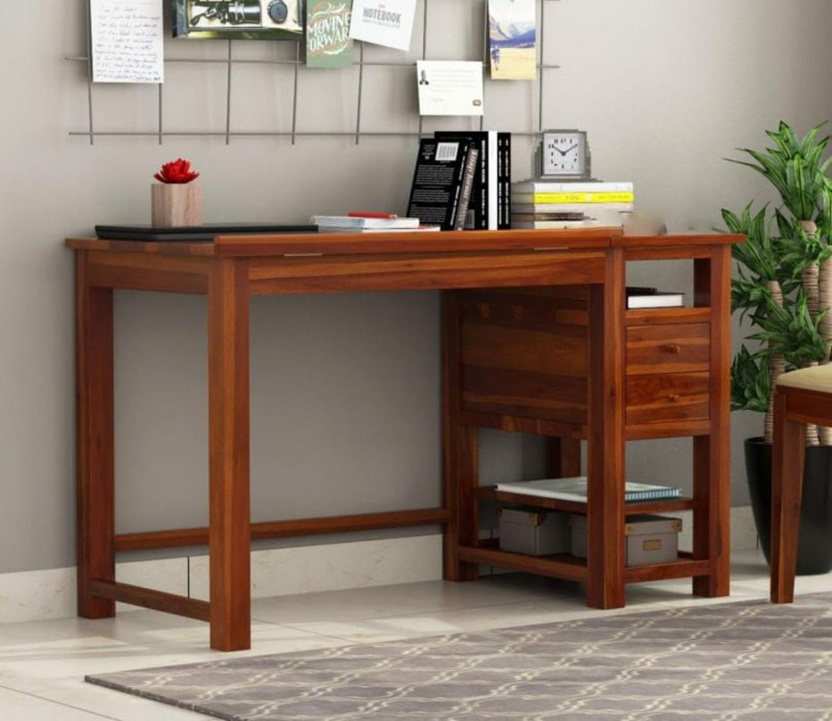 Honey | Ambica Woodmart Sheesham wood study table, honey, photo 6