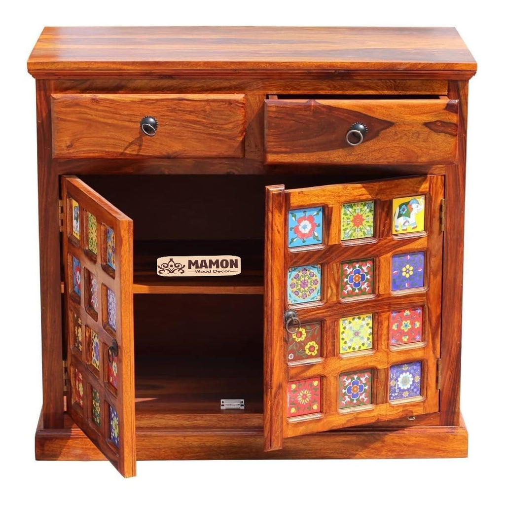Mamon Wood Decor Free Standing Movable Tv Cabinet for Living Room