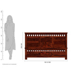 Ambica Woodmart Sheesham wood bed in brown finish, photo 3
