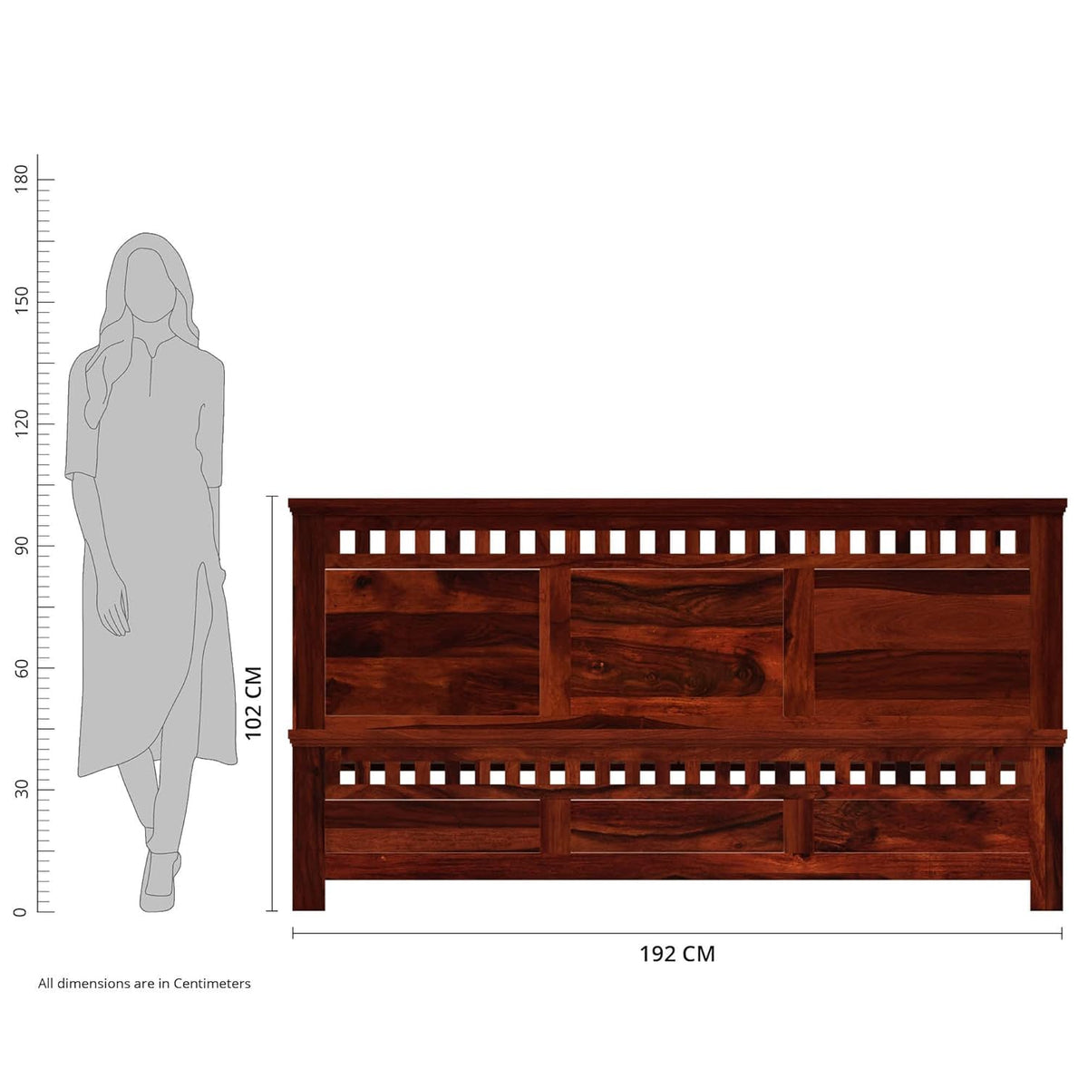 Ambica Woodmart Sheesham Wood Bed