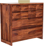Ambica Woodmart Sheesham wood chest of drawers in brown finish, photo 5