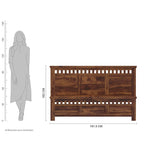 Ambica Woodmart Sheesham wood bed in brown finish, photo 3
