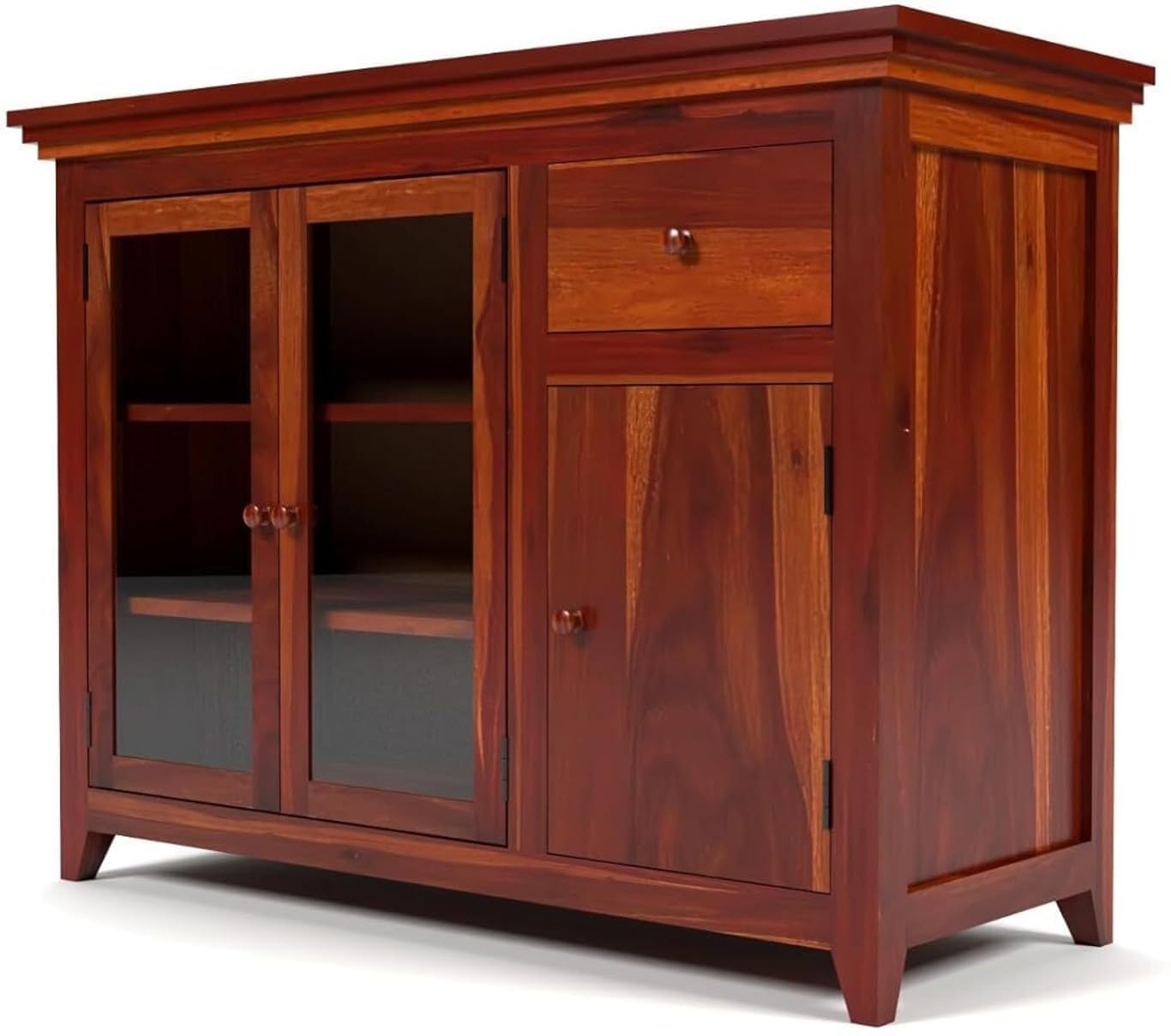 Mamon Wood Decor Sheesham Wood Sideboard – Brown Cherry