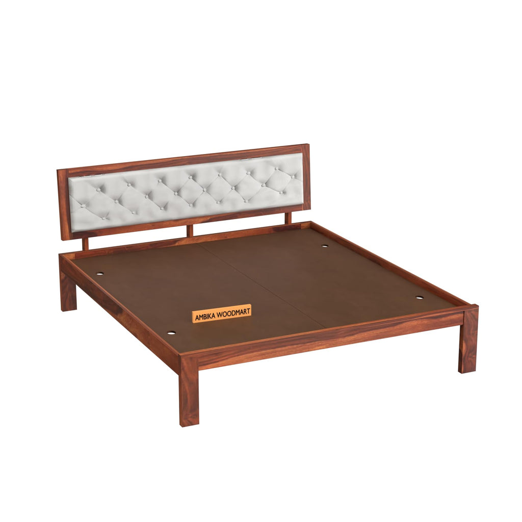 Ambica Woodmart Sheesham wood bed in brown finish, photo 4