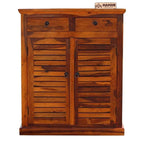 Mamon Wood Decor Wooden Shoe Cabinet for Living Room – Brown