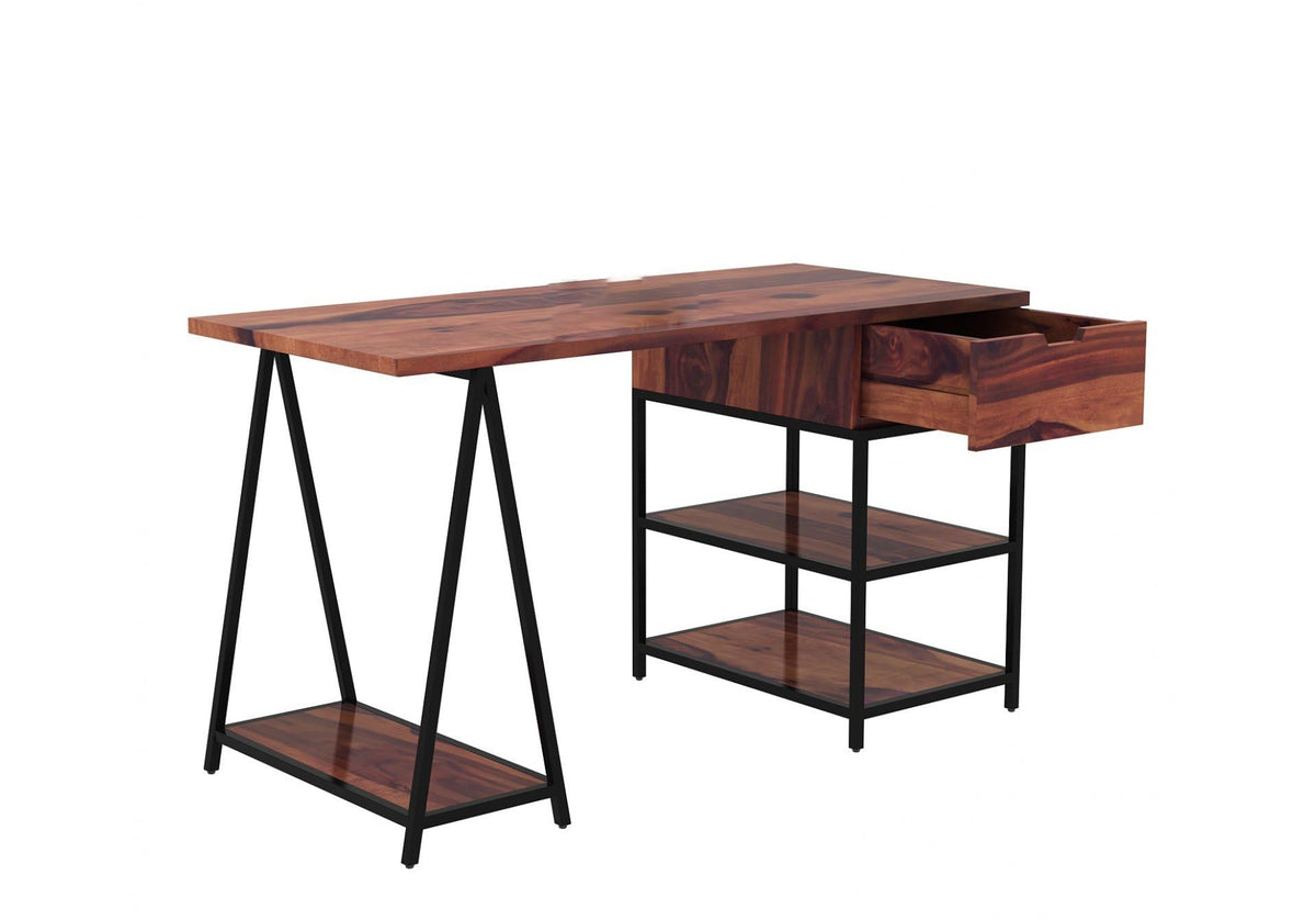 Reddish Brown | Ambica Woodmart Sheesham wood study table, reddish brown, photo 23