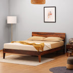 Ambica Woodmart Sheesham wood bed in brown finish, photo 1