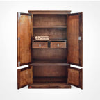Mamon Wood Decor Sheesham Wood Wardrobe for Bedroom Modular Wooden