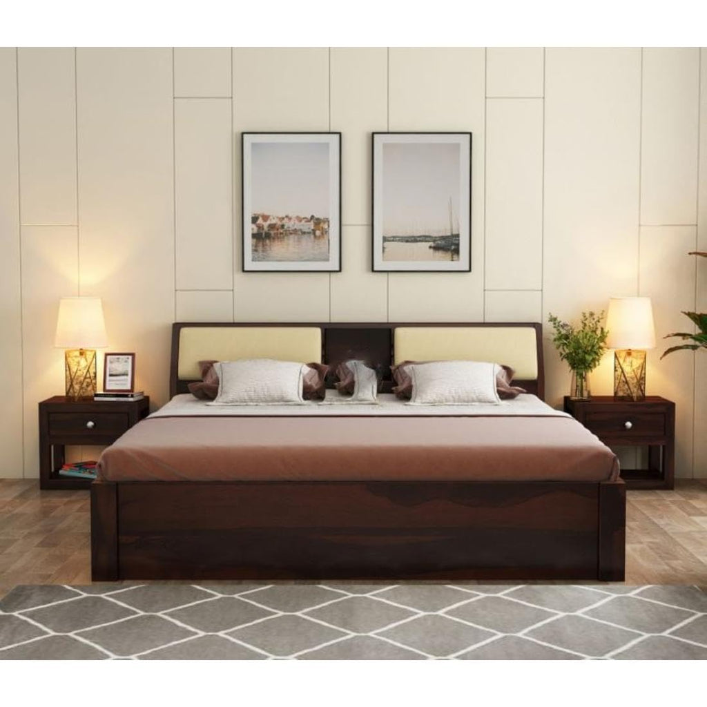 Dark Walnut | Ambica Woodmart Sheesham wood bed, dark walnut, photo 11