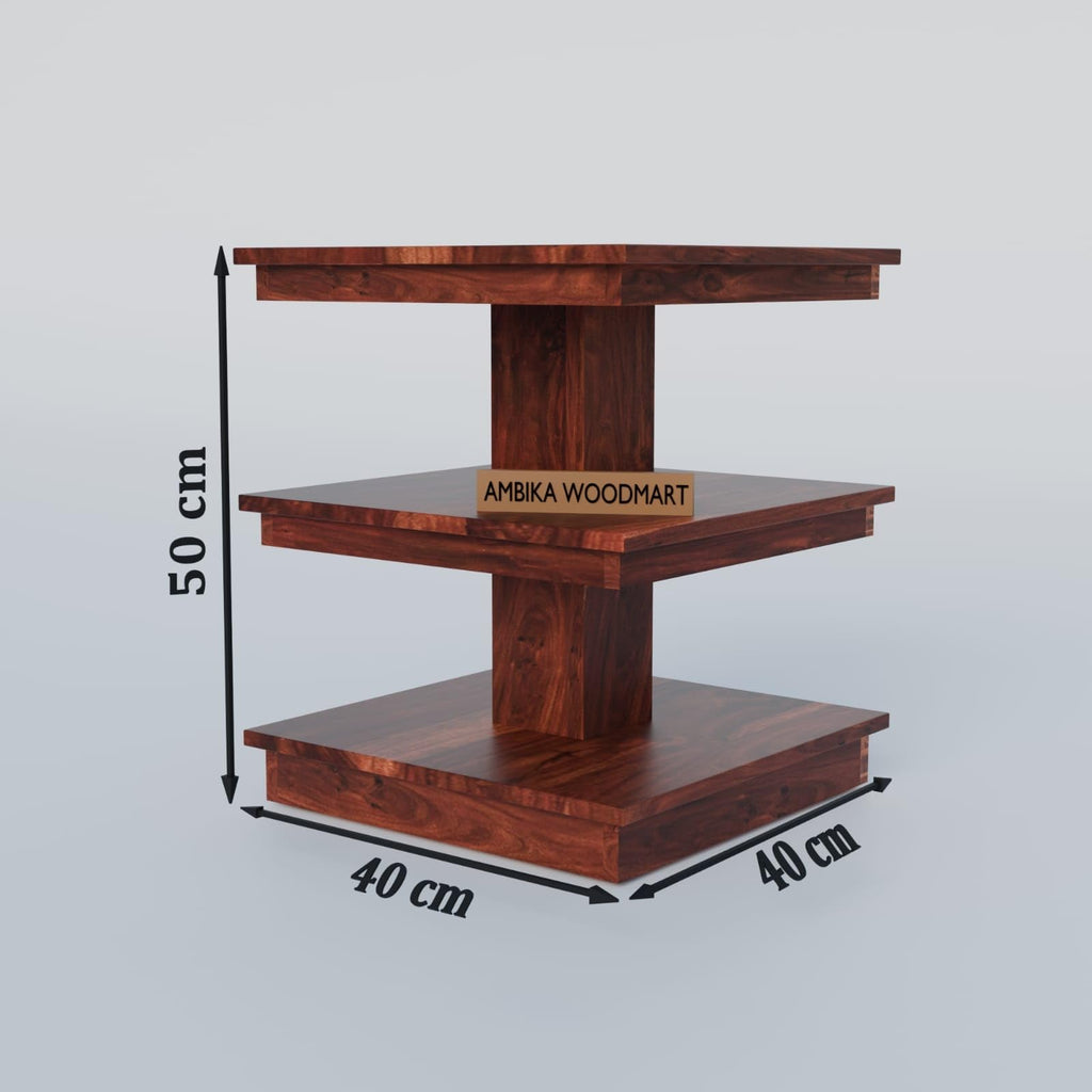 Brown | Ambica Woodmart Sheesham wood bedside table, brown, photo 2