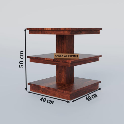 Brown | Ambica Woodmart Sheesham wood bedside table, brown, photo 2