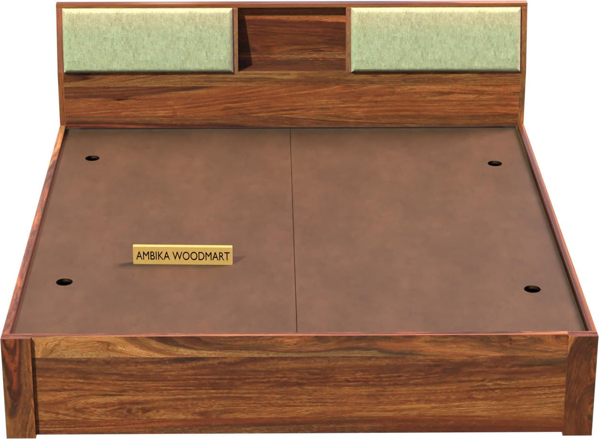 Ambica Woodmart Sheesham Wood Bed with Box Storage