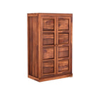 Mamon Wood Decor 2 Door Wardrobe with 2 shelves & hanging space – Ford - Honey
