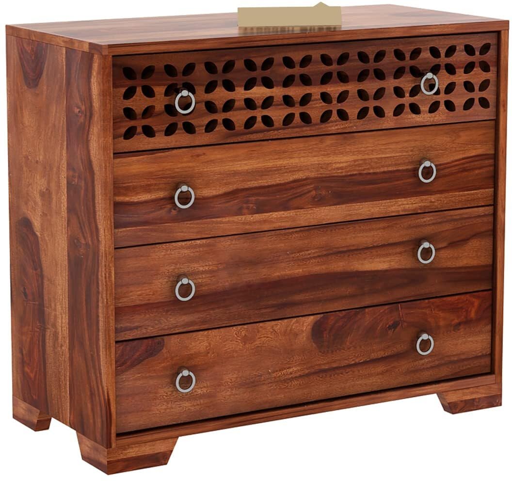 Ambica Woodmart Sheesham wood chest of drawers in brown finish, photo 4