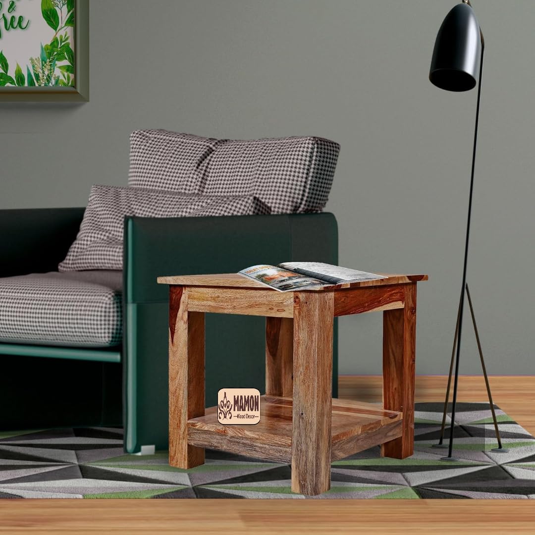 Mamon Wood Decor Sheesham Wood Bedside Table – Design 7