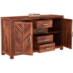 Mamon Wood Decor 4 Drawers and 2 Shelves Storage Wood Cabinet for Home